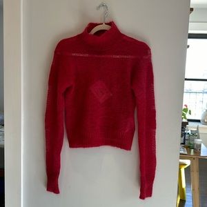Woolrich x Danielle Cathari Mohair Wool Blend Knit Top in Cherry